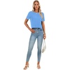 image:imageLYANER Womens Open Back Casual TeeSky Blue