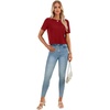 image:imageLYANER Womens Open Back Casual TeeWine Red