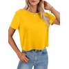 image:imageLYANER Womens Open Back Casual TeeYellow