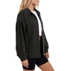 image:imageLYANER Womens Oversized Denim Jacket with PocketsBlack