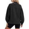 image:imageLYANER Womens Oversized Denim Jacket with PocketsBlack