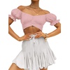 image:imageLYANER Womens Puff Short Sleeve Y2k Crop TopBaby Pink