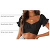 image:imageLYANER Womens Puff Short Sleeve Y2k Crop TopBlack