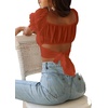image:imageLYANER Womens Puff Short Sleeve Y2k Crop TopCaramel