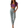 image:imageLYANER Womens Puff Short Sleeve Y2k Crop TopDusty Purple