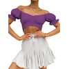 image:imageLYANER Womens Puff Short Sleeve Y2k Crop TopGrape Purple