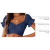 image:imageLYANER Womens Puff Short Sleeve Y2k Crop TopNavy Blue