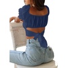 image:imageLYANER Womens Puff Short Sleeve Y2k Crop TopNavy Blue