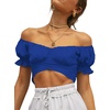 image:imageLYANER Womens Puff Short Sleeve Y2k Crop TopRoyal Blue