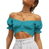 image:imageLYANER Womens Puff Short Sleeve Y2k Crop TopTurquoise