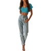 image:imageLYANER Womens Puff Short Sleeve Y2k Crop TopTurquoise