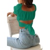 image:imageLYANER Womens Puff Short Sleeve Y2k Crop TopTurquoise Green