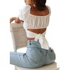image:imageLYANER Womens Puff Short Sleeve Y2k Crop TopWhite