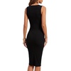 image:imageLYANER Womens Ribbed Knit Work Office Midi DressBlack