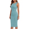 image:imageLYANER Womens Ribbed Knit Work Office Midi DressMint Green