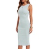 image:imageLYANER Womens Ribbed Knit Work Office Midi DressPale Blue