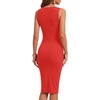 image:imageLYANER Womens Ribbed Knit Work Office Midi DressRed
