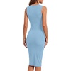 image:imageLYANER Womens Ribbed Knit Work Office Midi DressSky Blue
