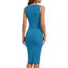 image:imageLYANER Womens Ribbed Knit Work Office Midi DressTeal Blue