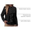 image:imageLYANER Womens Ruffle Front Elegant BlouseBlack