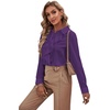 image:imageLYANER Womens Ruffle Front Elegant BlouseDark Purple