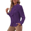image:imageLYANER Womens Ruffle Front Elegant BlouseDark Purple
