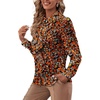 image:imageLYANER Womens Ruffle Front Elegant BlouseFloral Black