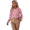 image:imageLYANER Womens Ruffle Front Elegant BlouseLeopard Rose