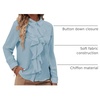 image:imageLYANER Womens Ruffle Front Elegant BlouseLight Blue
