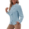 image:imageLYANER Womens Ruffle Front Elegant BlouseLight Blue