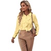 image:imageLYANER Womens Ruffle Front Elegant BlouseLight Yellow