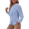 image:imageLYANER Womens Ruffle Front Elegant BlouseSky Blue