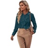 image:imageLYANER Womens Ruffle Front Elegant BlouseTeal