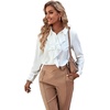 image:imageLYANER Womens Ruffle Front Elegant BlouseWhite