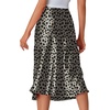 image:imageLYANER Womens Satin Silky Midi SkirtGray