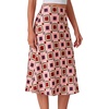 image:imageLYANER Womens Satin Silky Midi SkirtPink Argyle