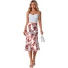 image:imageLYANER Womens Satin Silky Midi SkirtRed Tie Dye