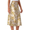 image:imageLYANER Womens Satin Silky Midi SkirtTurmeric Lily