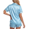 image:imageLYANER Womens Satin Silky Soft Pajamas SetAzure Blue