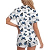 image:imageLYANER Womens Satin Silky Soft Pajamas SetButterfly Blue