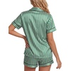 image:imageLYANER Womens Satin Silky Soft Pajamas SetDark Green