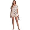 image:imageLYANER Womens Satin Silky Soft Pajamas SetDots Beige