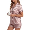 image:imageLYANER Womens Satin Silky Soft Pajamas SetDusty Pink