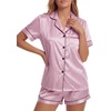 image:imageLYANER Womens Satin Silky Soft Pajamas SetDusty Pink2