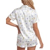 image:imageLYANER Womens Satin Silky Soft Pajamas SetFloral White