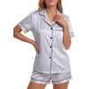 image:imageLYANER Womens Satin Silky Soft Pajamas SetGrey