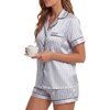 image:imageLYANER Womens Satin Silky Soft Pajamas SetGrey