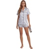 image:imageLYANER Womens Satin Silky Soft Pajamas SetGrey