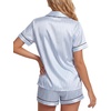 image:imageLYANER Womens Satin Silky Soft Pajamas SetLight Blue