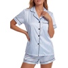 image:imageLYANER Womens Satin Silky Soft Pajamas SetLight Blue
